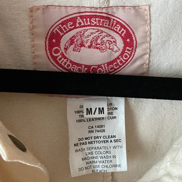 AUSTRALIAN OUTBACK COLLECTION vtg white womens M duster western cowboy 90s coat - Picture 9 of 15